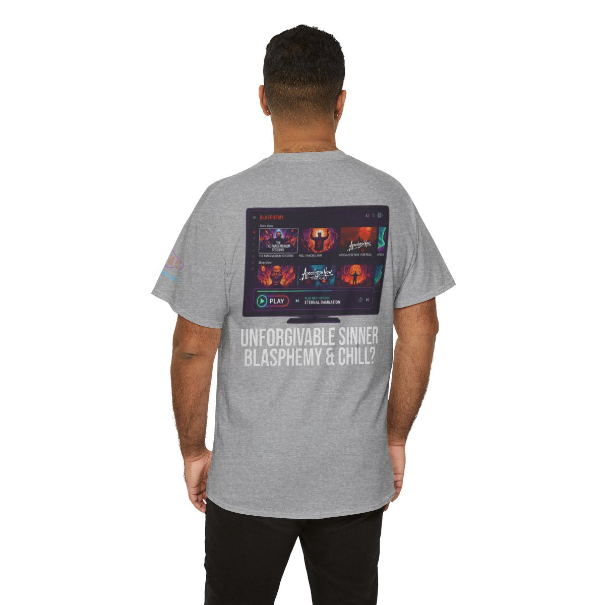 Color: Sport Grey | Good Book Series Blasphemy & Chill Premium Graphic Tee