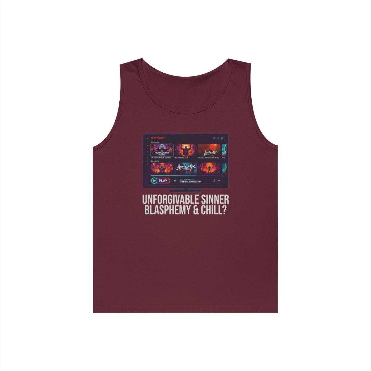 Color: Maroon | Good Book Series Blasphemy & Chill Tank Top
