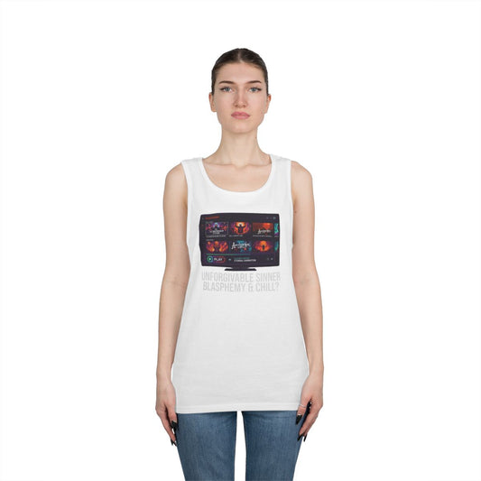 Color: White | Good Book Series Blasphemy & Chill Tank Top