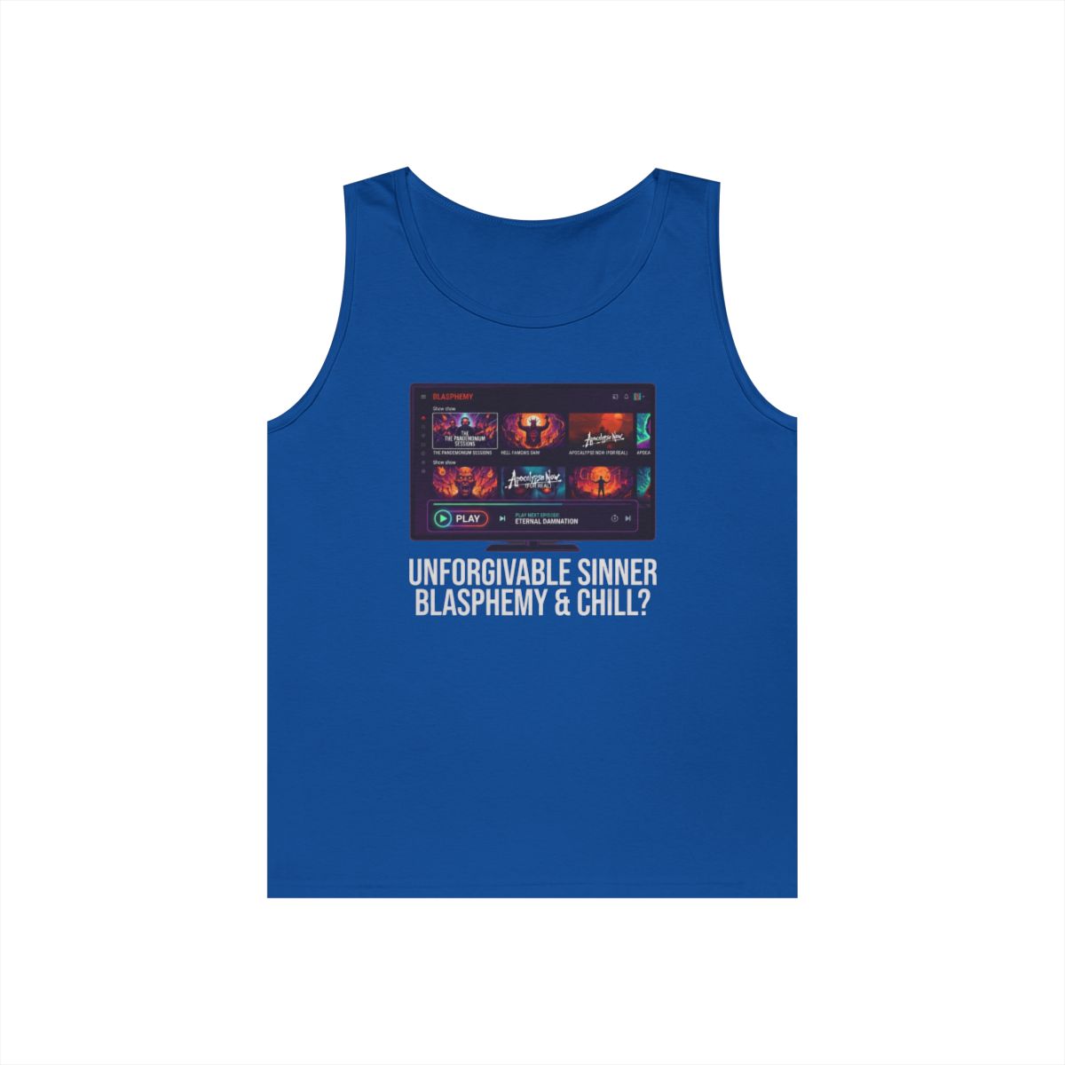 Color: Royal | Good Book Series Blasphemy & Chill Tank Top