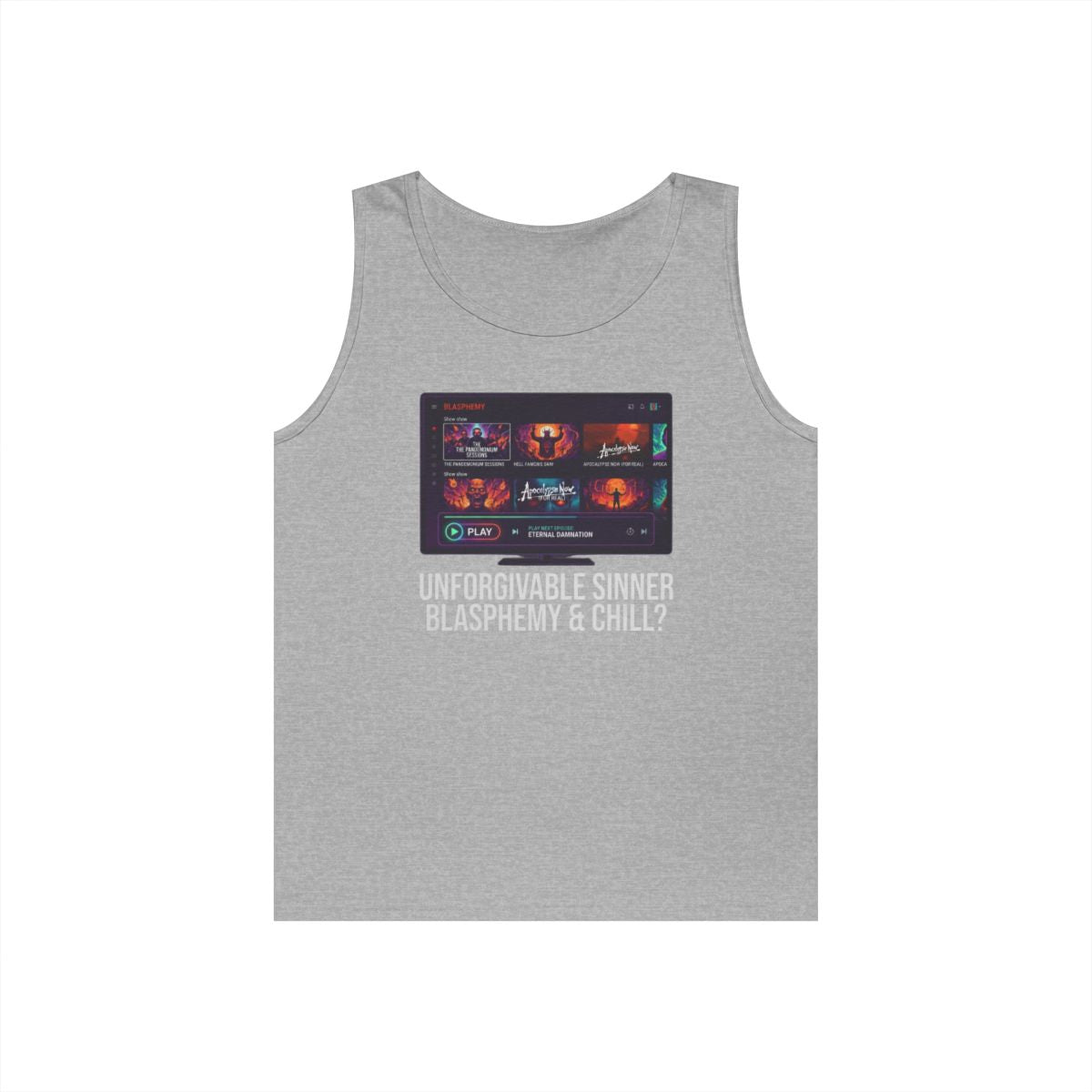Color: Sport Grey | Good Book Series Blasphemy & Chill Tank Top