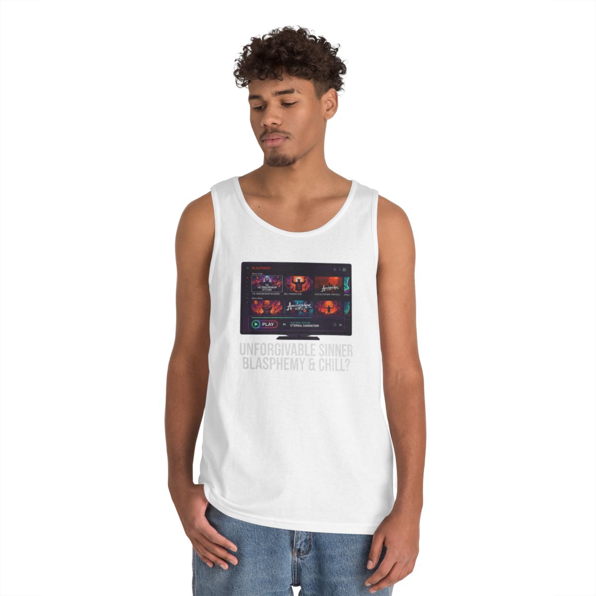 Color: White | Good Book Series Blasphemy & Chill Tank Top
