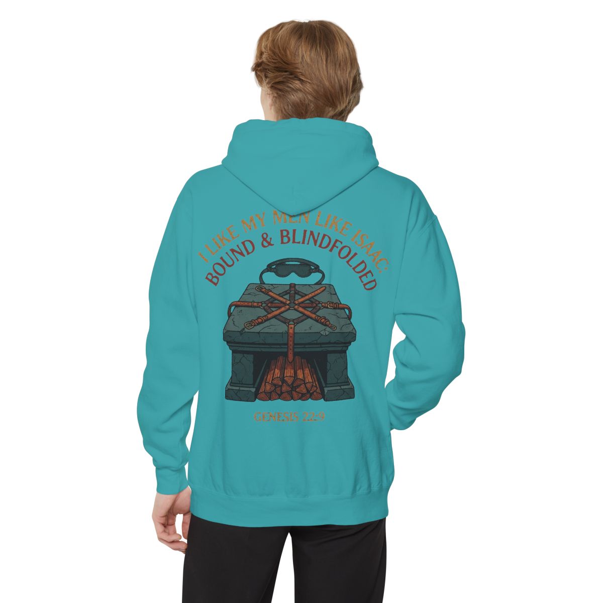 Color: Seafoam | Good Book Series Bound & Blindfolded Garment-Dyed Hoodie