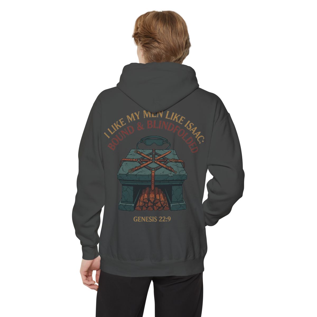 Color: Pepper | Good Book Series Bound & Blindfolded Garment-Dyed Hoodie