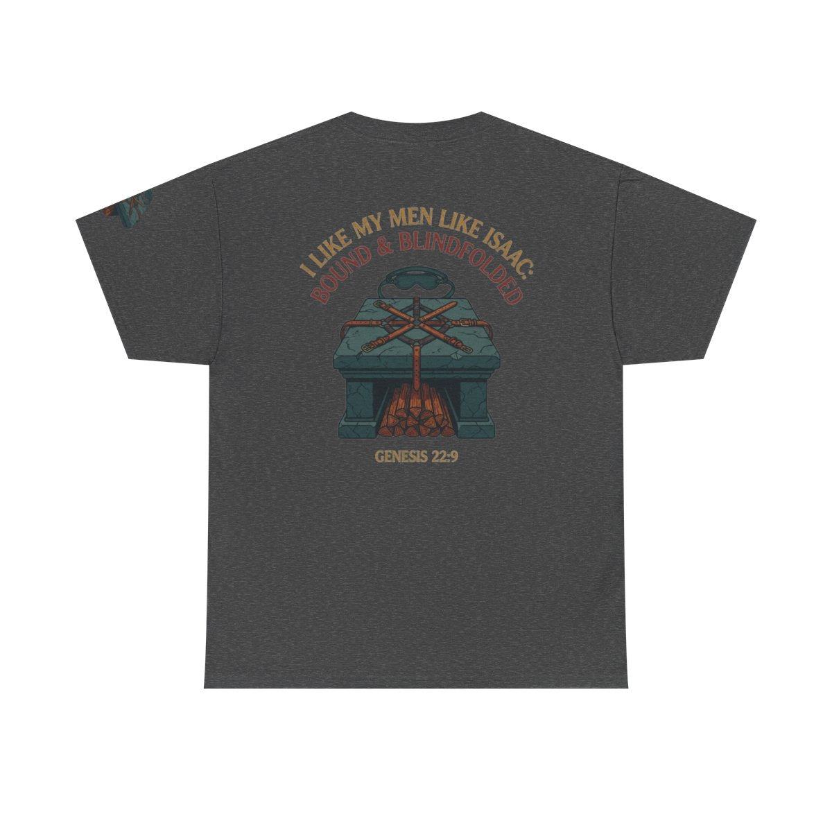 Color: Dark Heather | Good Book Series Bound & Blindfolded Premium Graphic Tee