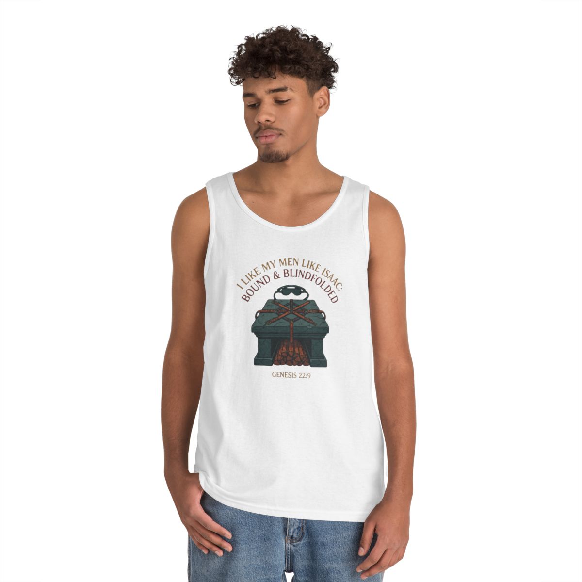 Color: White | Good Book Series Bound & Blindfolded Tank Top