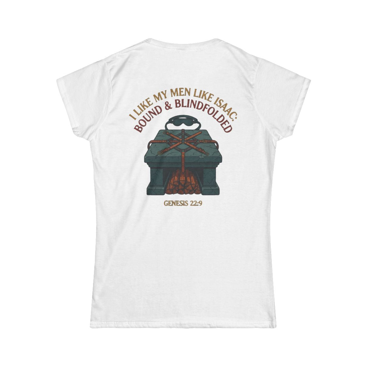 Color: White | Good Book Series Bound & Blindfolded Women's Tee