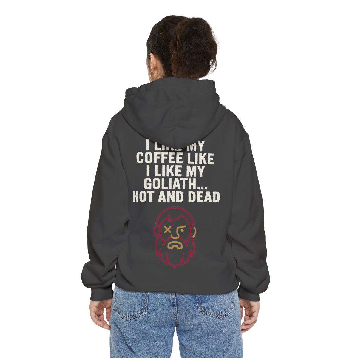 Color: Pepper | Good Book Series Coffee Hot and Dead Garment-Dyed Hoodie