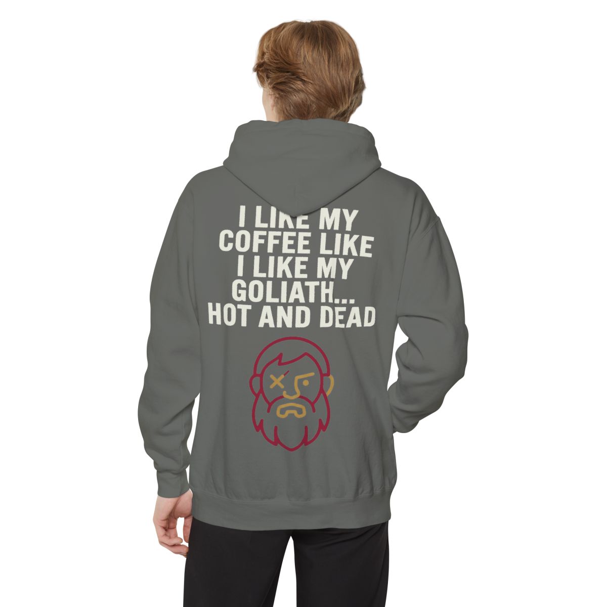 Color: Grey | Good Book Series Coffee Hot and Dead Garment-Dyed Hoodie