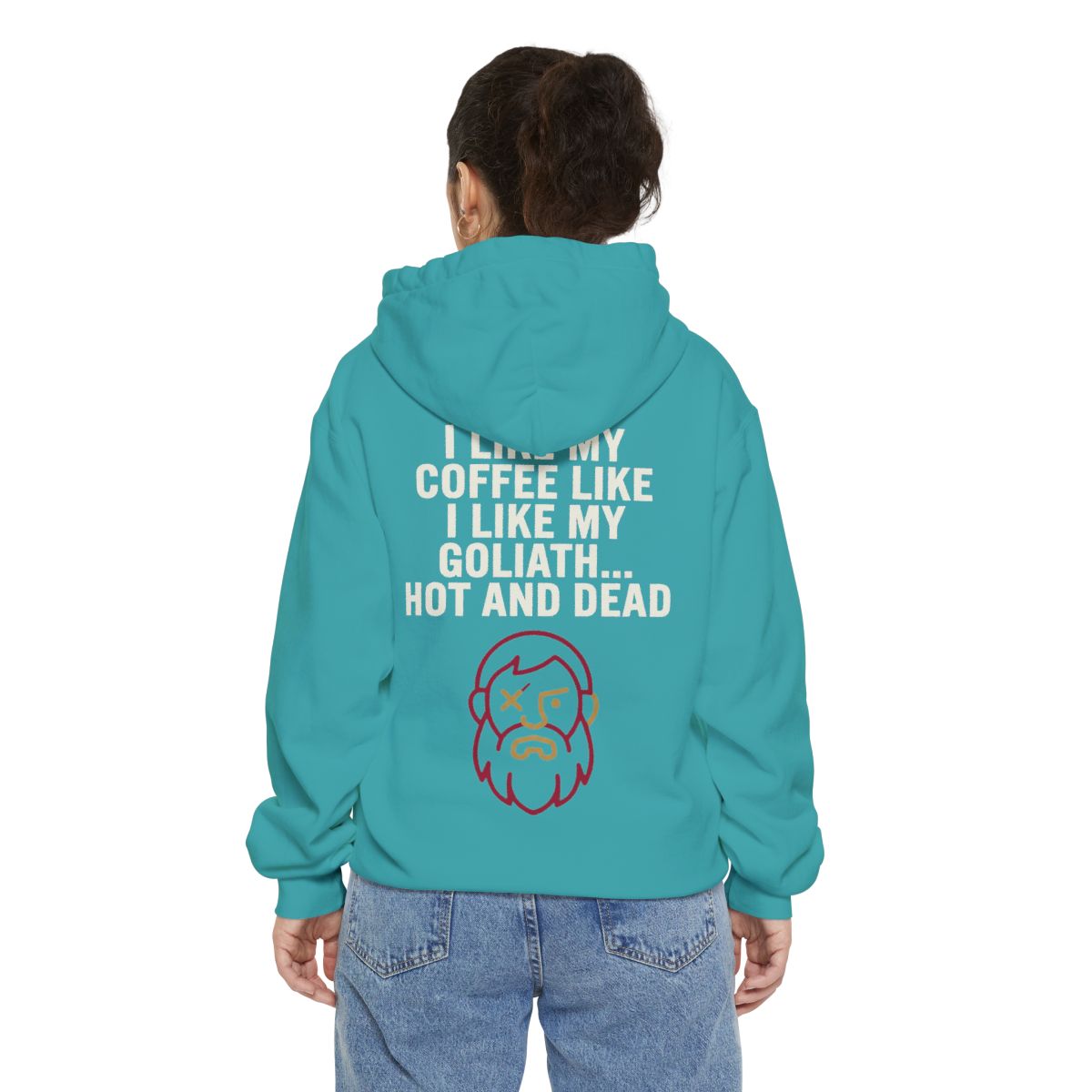 Color: Seafoam | Good Book Series Coffee Hot and Dead Garment-Dyed Hoodie