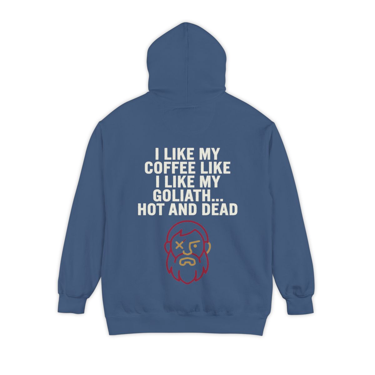 Color: True Navy | Good Book Series Coffee Hot and Dead Garment-Dyed Hoodie