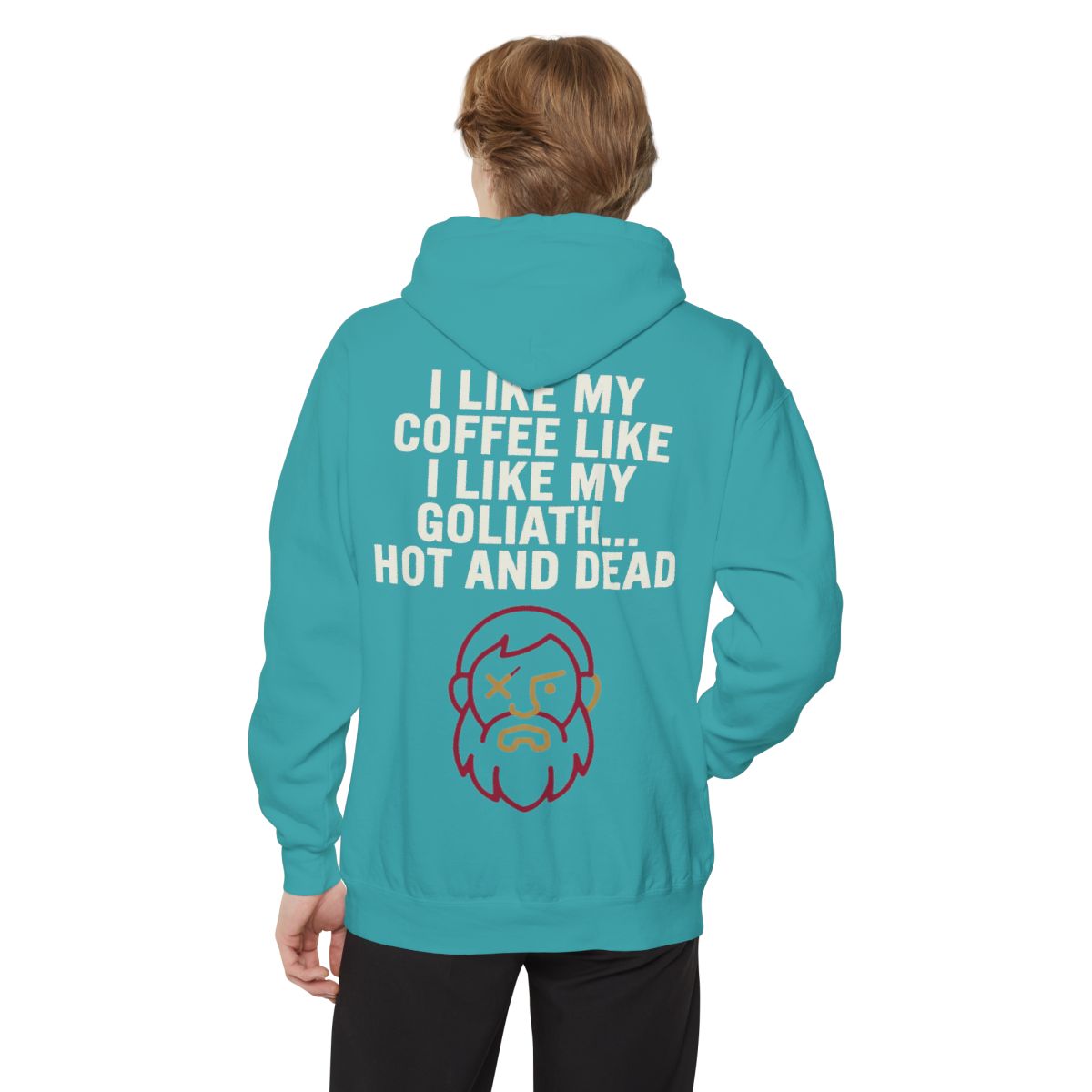 Color: Seafoam | Good Book Series Coffee Hot and Dead Garment-Dyed Hoodie