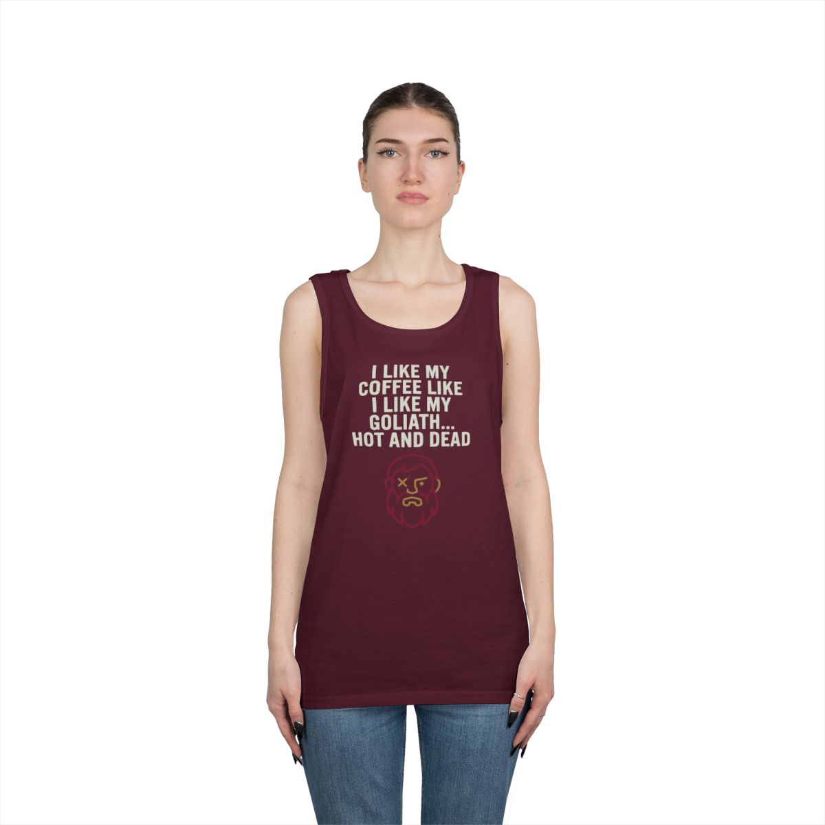 Color: Maroon | Good Book Series Coffee Hot and Dead Tank Top