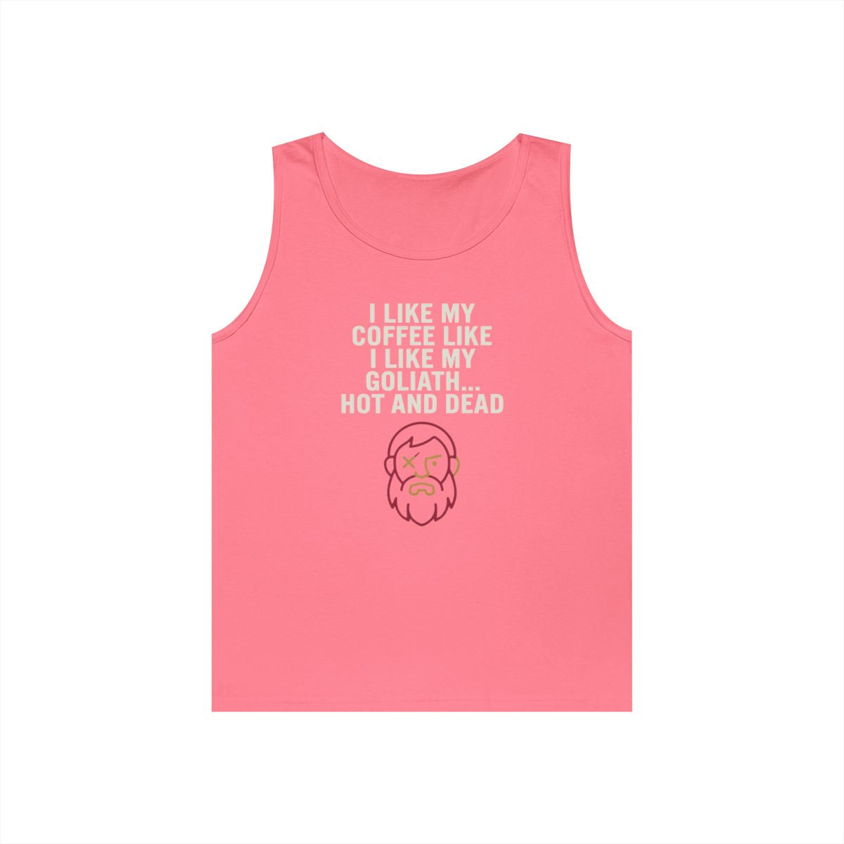 Color: Safety Pink | Good Book Series Coffee Hot and Dead Tank Top