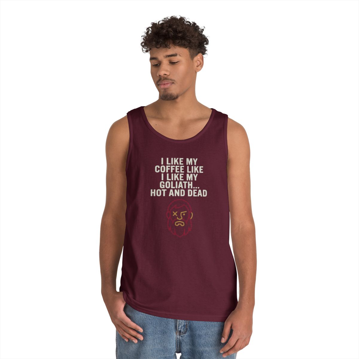 Color: Maroon | Good Book Series Coffee Hot and Dead Tank Top