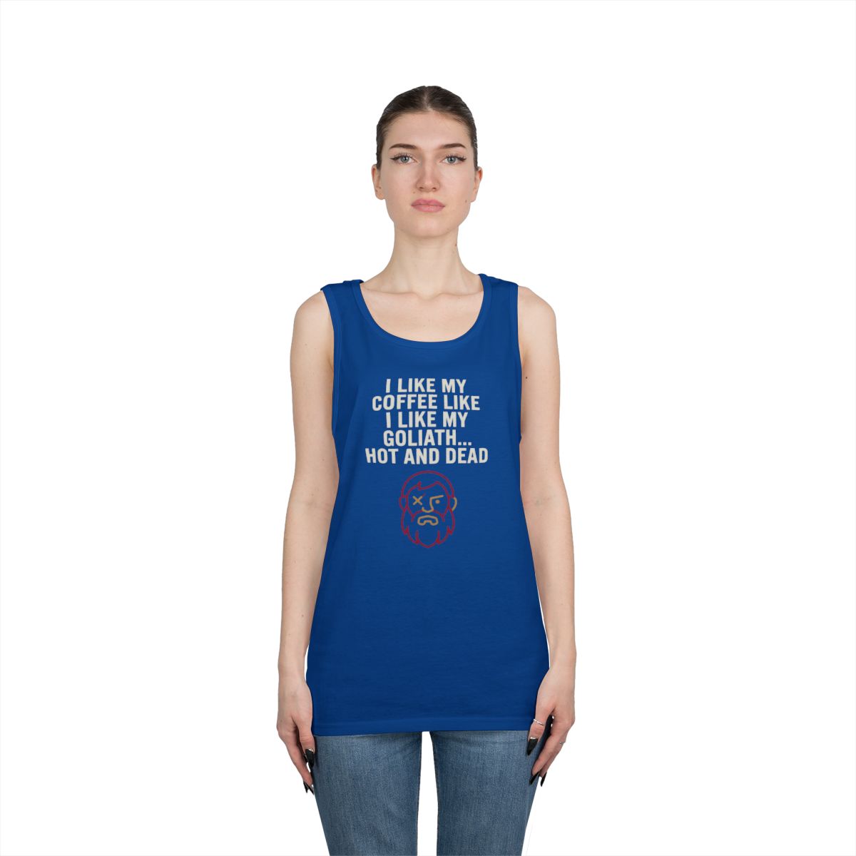 Color: Royal | Good Book Series Coffee Hot and Dead Tank Top