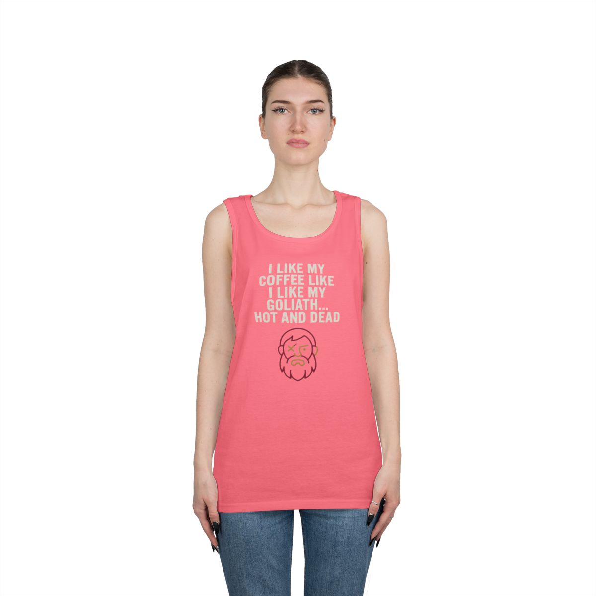 Color: Safety Pink | Good Book Series Coffee Hot and Dead Tank Top