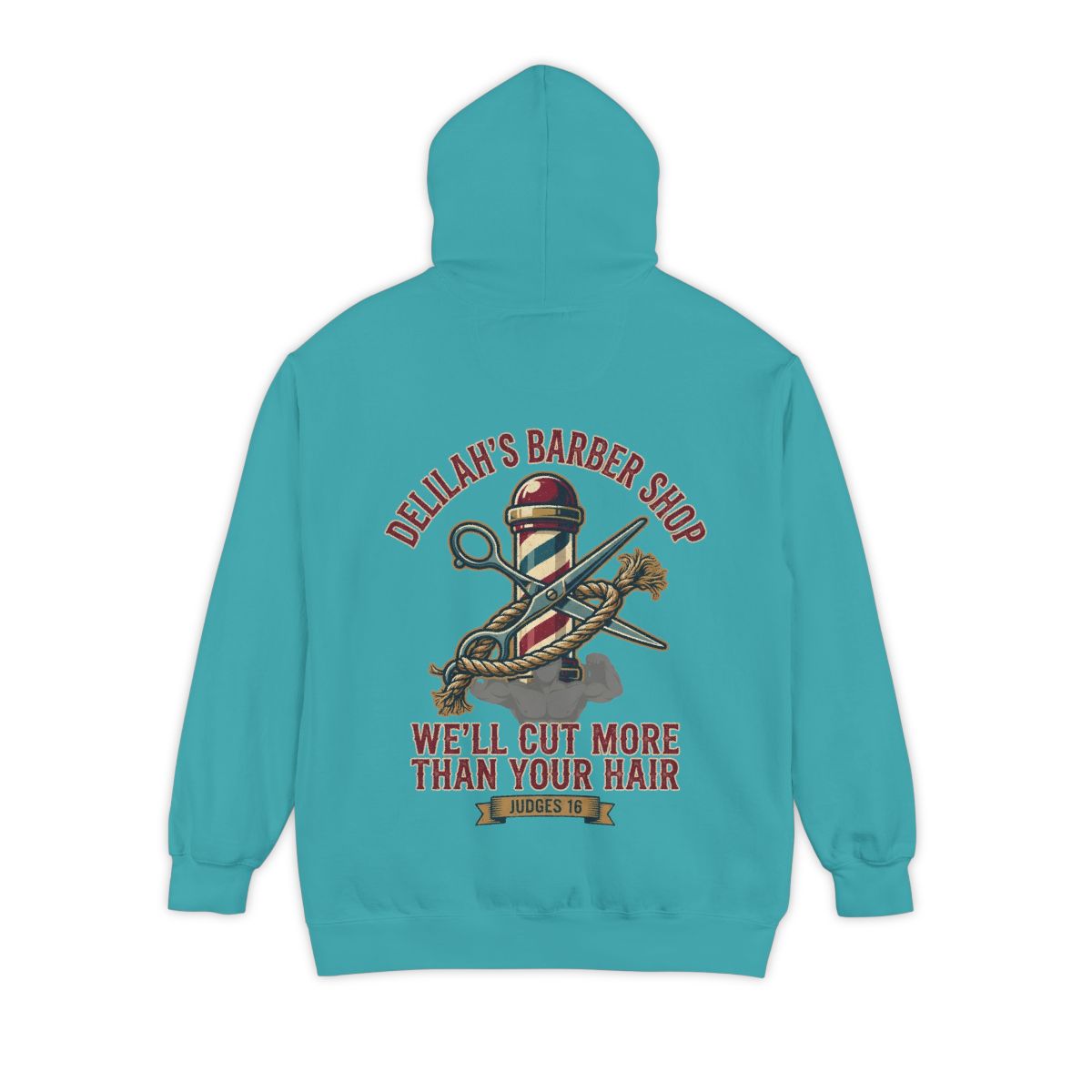Color: Seafoam | Good Book Series Delilah's Barber Shop Garment-Dyed Hoodie