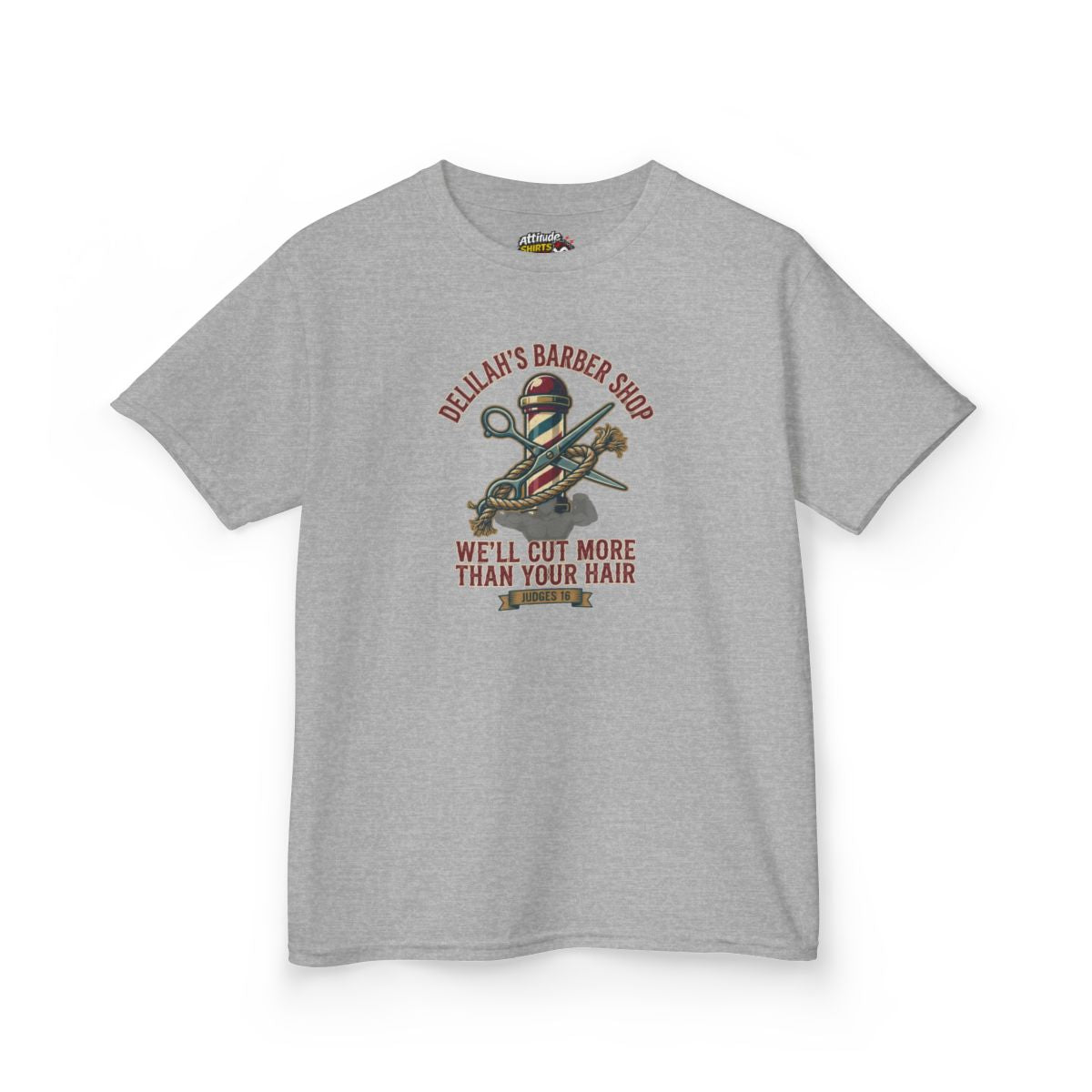 Color: Sport Grey | Good Book Series Delilah's Barber Shop Kids Tee