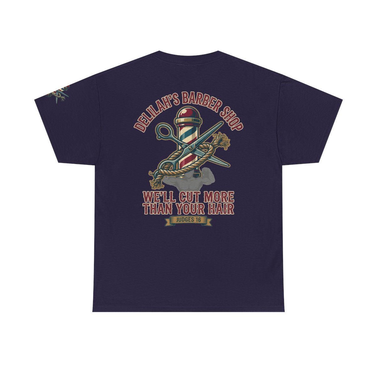 Color: Blackberry | Good Book Series Delilah's Barber Shop Premium Graphic Tee
