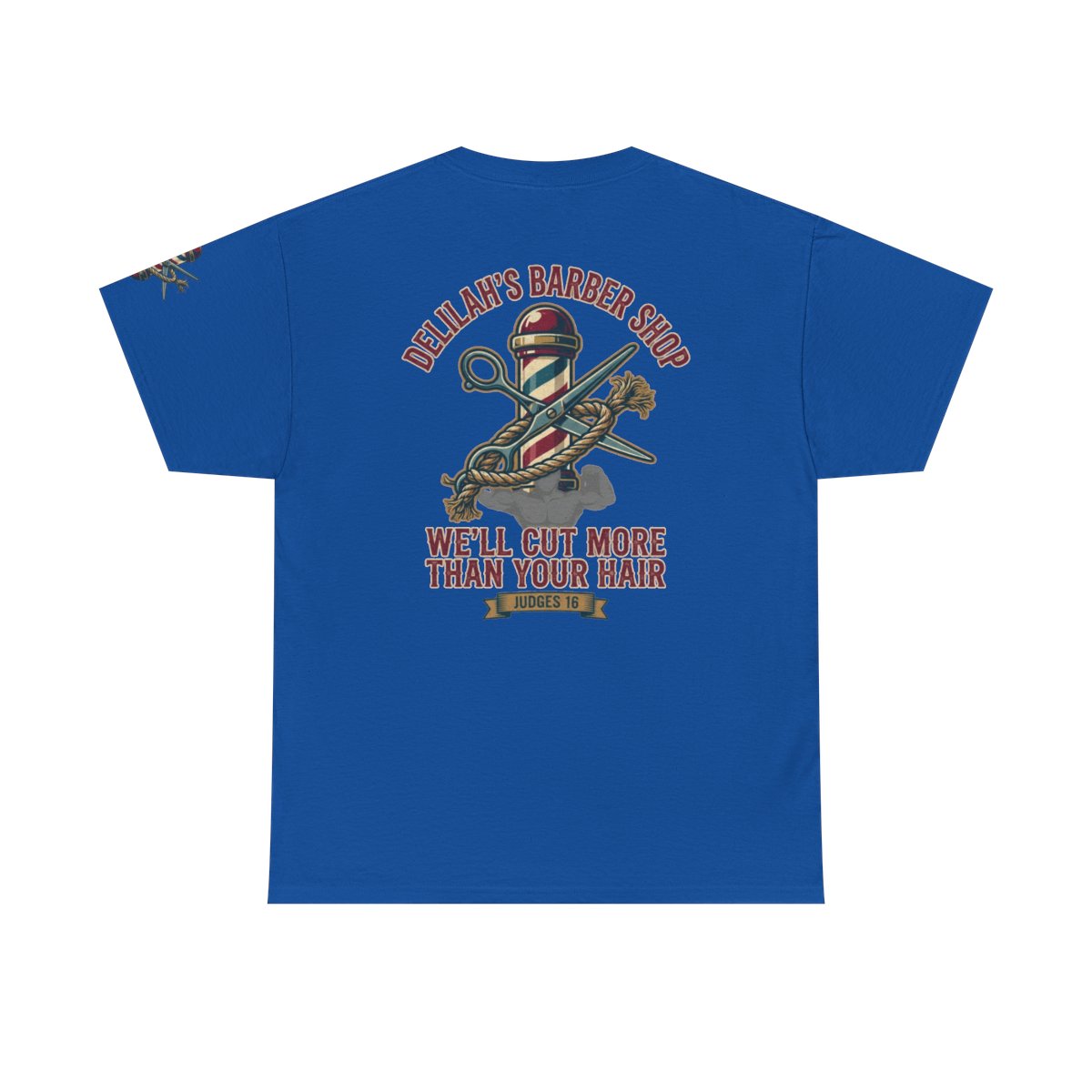 Color: Royal | Good Book Series Delilah's Barber Shop Premium Graphic Tee
