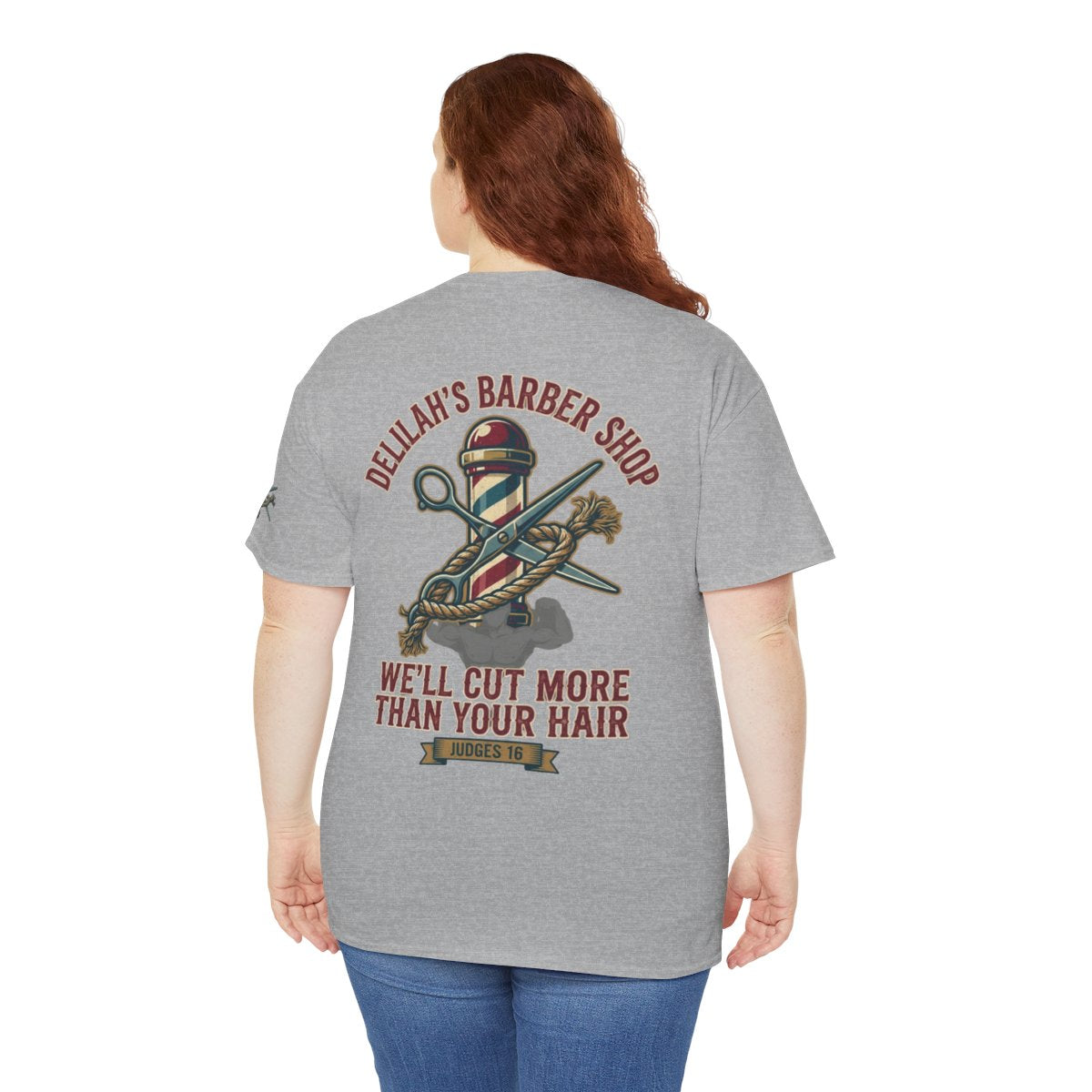 Color: Sport Grey | Good Book Series Delilah's Barber Shop Premium Graphic Tee