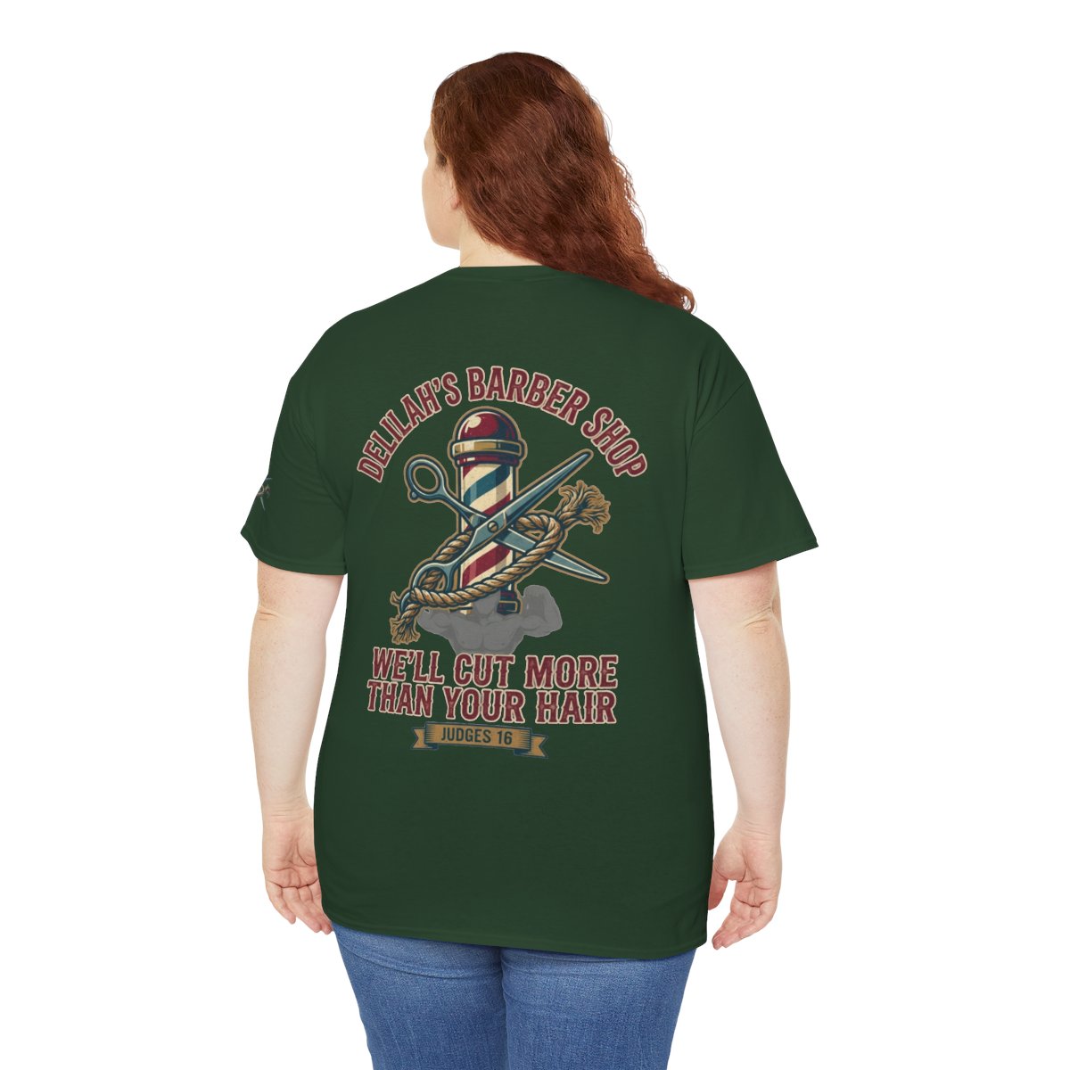 Color: Forest Green | Good Book Series Delilah's Barber Shop Premium Graphic Tee
