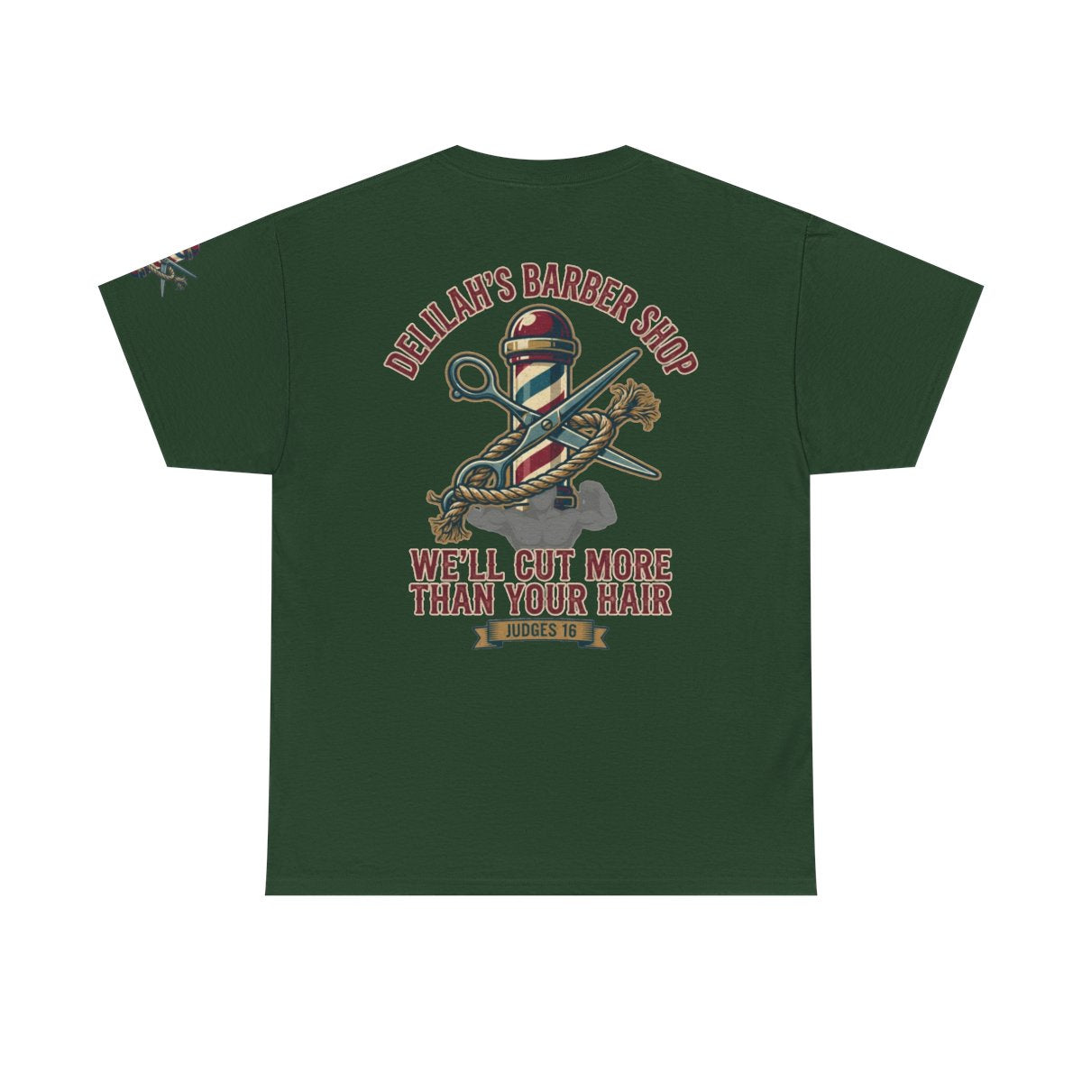 Color: Forest Green | Good Book Series Delilah's Barber Shop Premium Graphic Tee