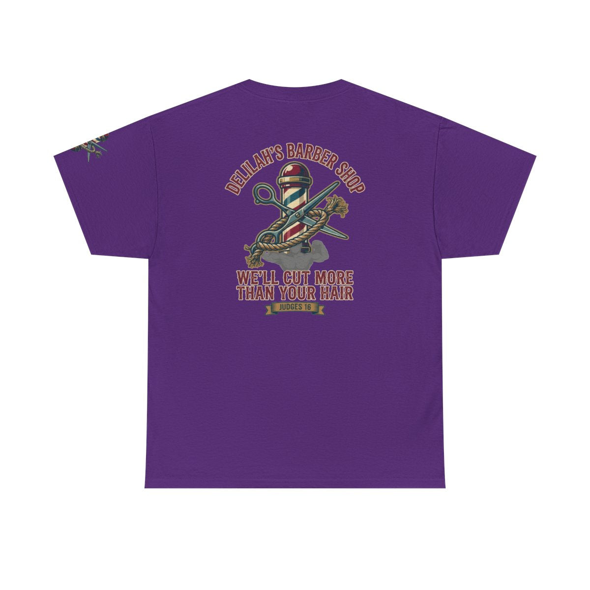 Color: Purple | Good Book Series Delilah's Barber Shop Premium Graphic Tee
