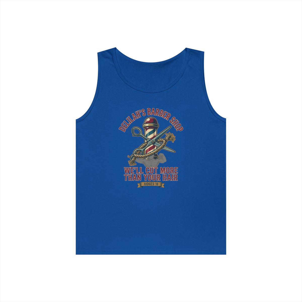 Color: Royal | Good Book Series Delilah's Barber Shop Tank Top