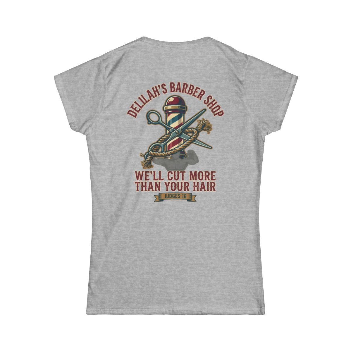 Color: Sport Grey | Good Book Series Delilah's Barber Shop Women's Tee