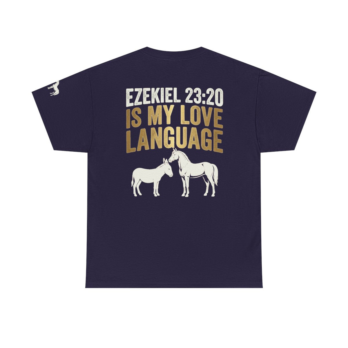 Color: Blackberry | Good Book Series Ezekiel 23 20 Love Language Premium Graphic Tee