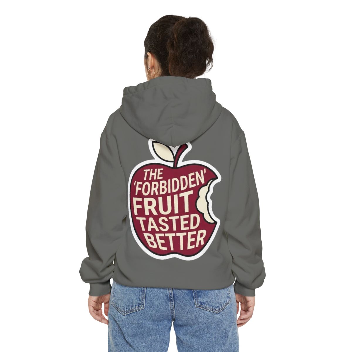 Color: Grey | Good Book Series Forbidden Fruit Tasted Better Garment-Dyed Hoodie