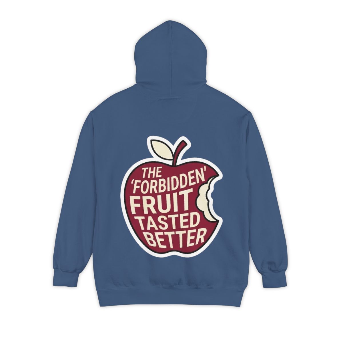 Color: True Navy | Good Book Series Forbidden Fruit Tasted Better Garment-Dyed Hoodie