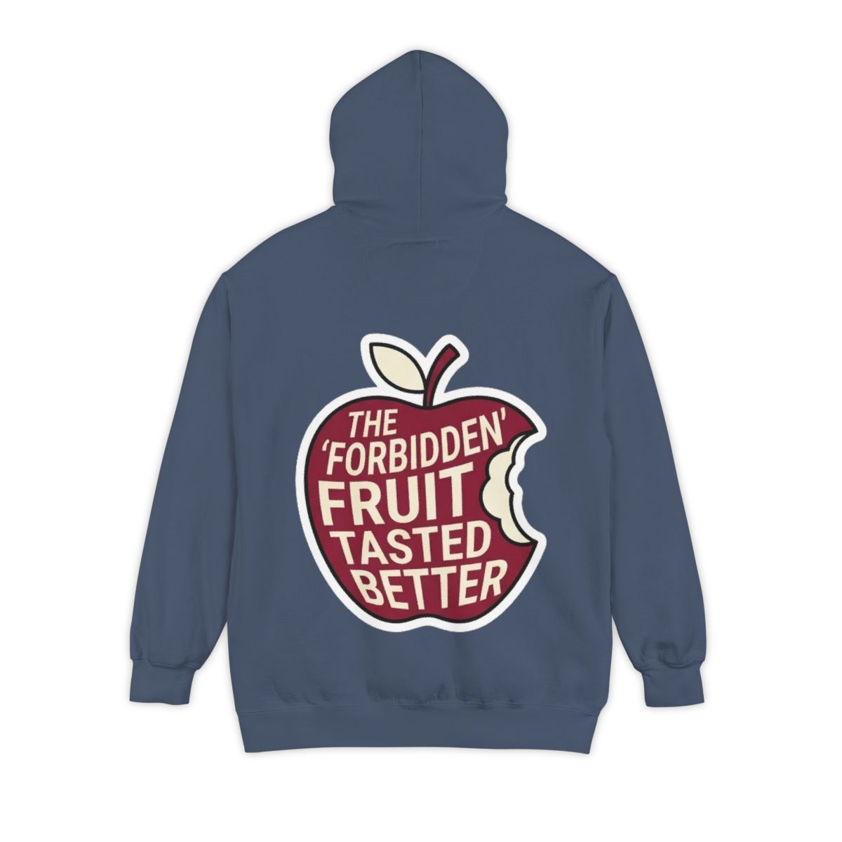 Color: Denim | Good Book Series Forbidden Fruit Tasted Better Garment-Dyed Hoodie