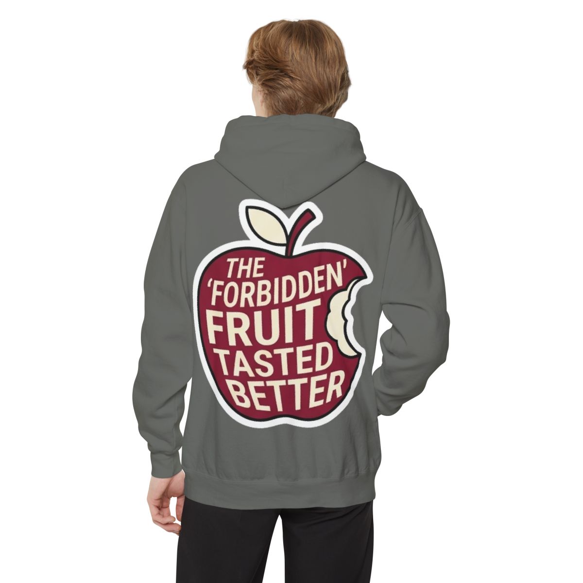Color: Grey | Good Book Series Forbidden Fruit Tasted Better Garment-Dyed Hoodie