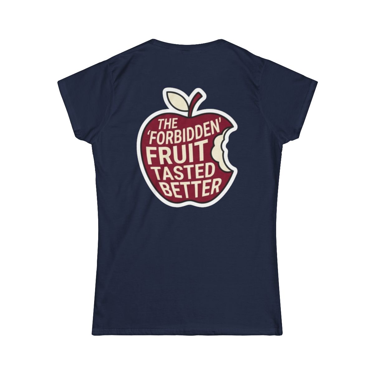 Color: Navy | Good Book Series Forbidden Fruit Tasted Better Women's Tee