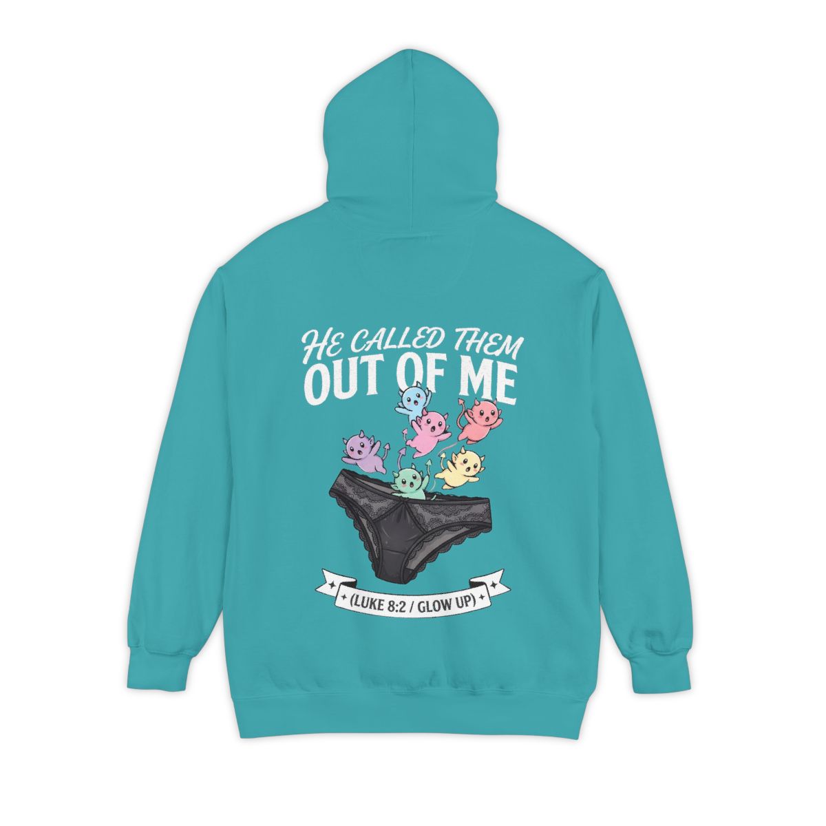 Color: Seafoam | Good Book Series He Called Them Out Of Me Garment-Dyed Hoodie