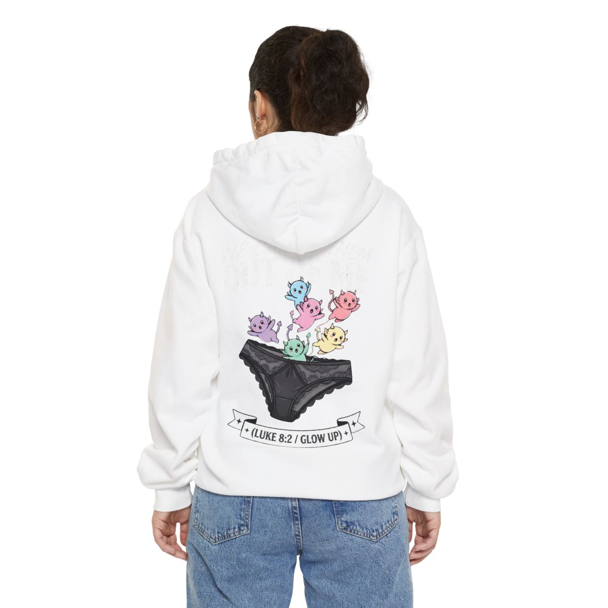 Color: White | Good Book Series He Called Them Out Of Me Garment-Dyed Hoodie