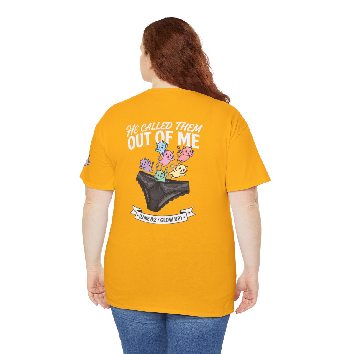 Color: Gold | Good Book Series He Called Them Out Of Me Premium Graphic Tee