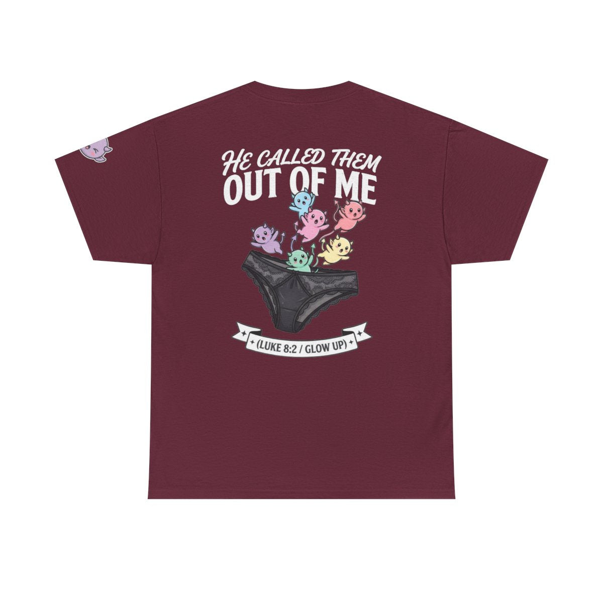 Color: Maroon | Good Book Series He Called Them Out Of Me Premium Graphic Tee