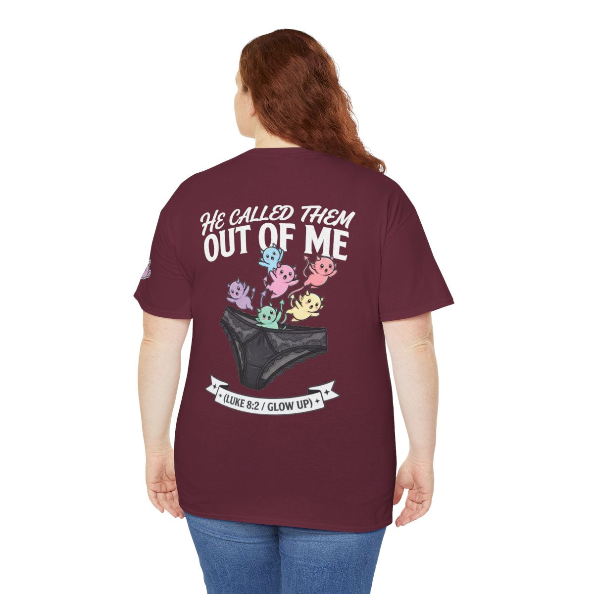 Color: Maroon | Good Book Series He Called Them Out Of Me Premium Graphic Tee