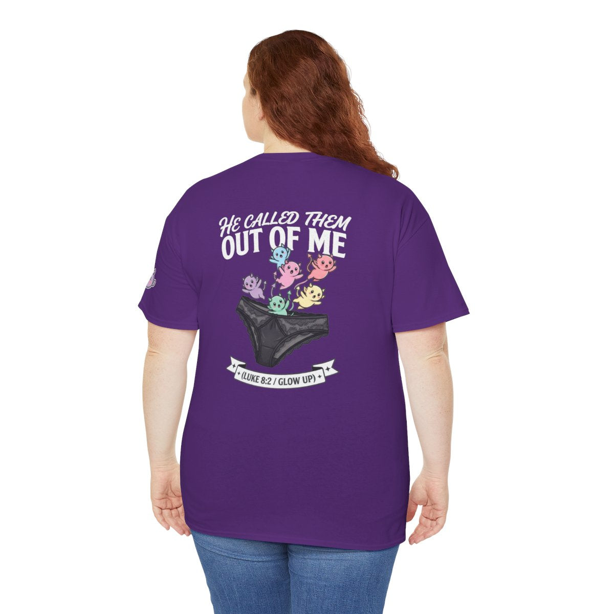 Color: Purple | Good Book Series He Called Them Out Of Me Premium Graphic Tee