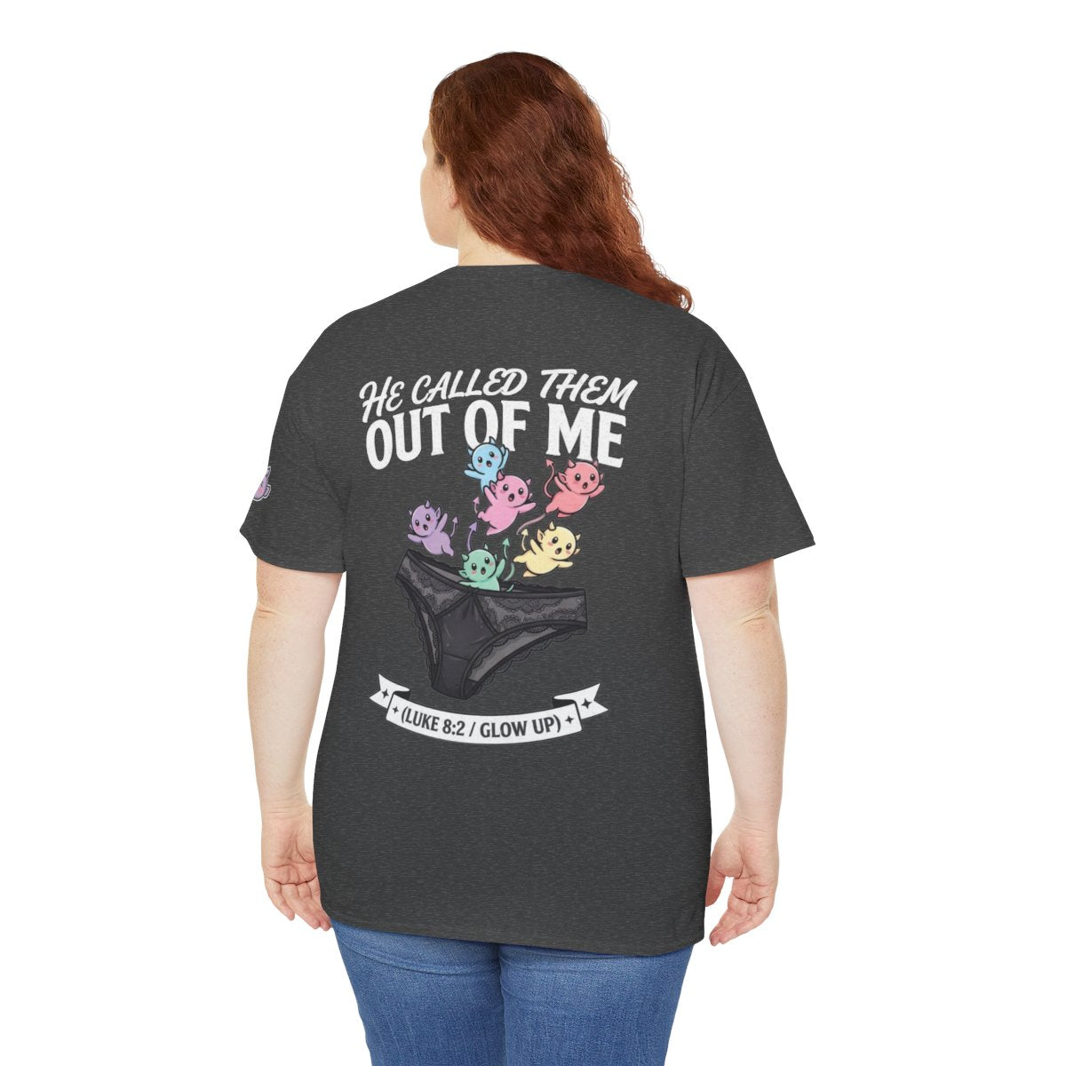 Color: Dark Heather | Good Book Series He Called Them Out Of Me Premium Graphic Tee