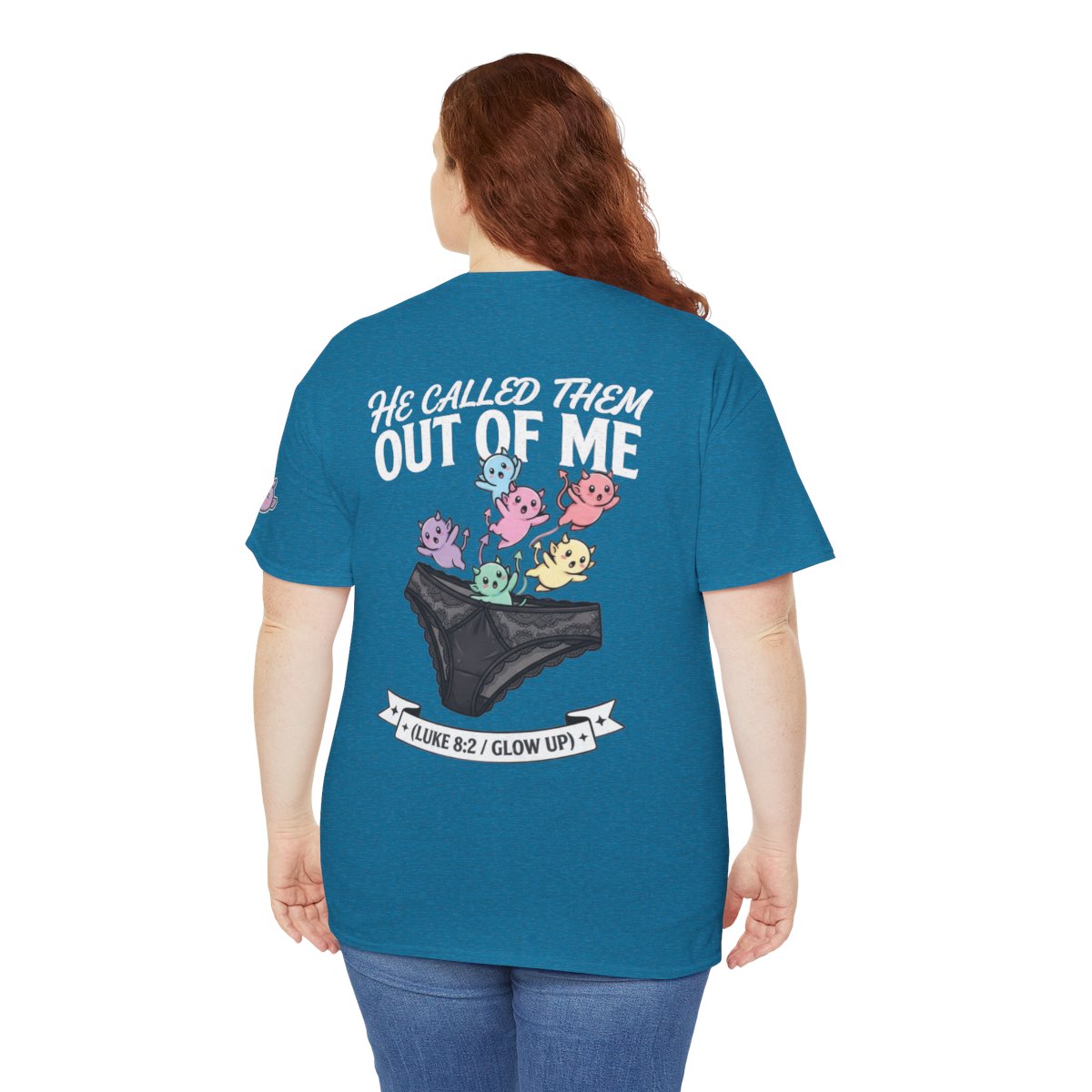 Color: Antique Sapphire | Good Book Series He Called Them Out Of Me Premium Graphic Tee