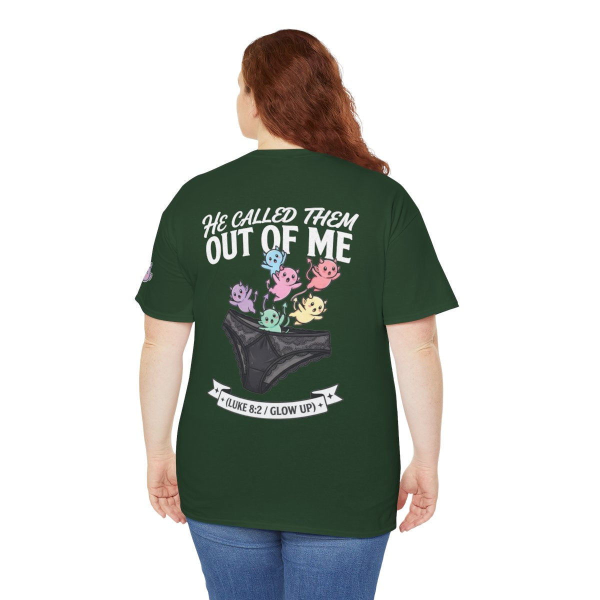Color: Forest Green | Good Book Series He Called Them Out Of Me Premium Graphic Tee