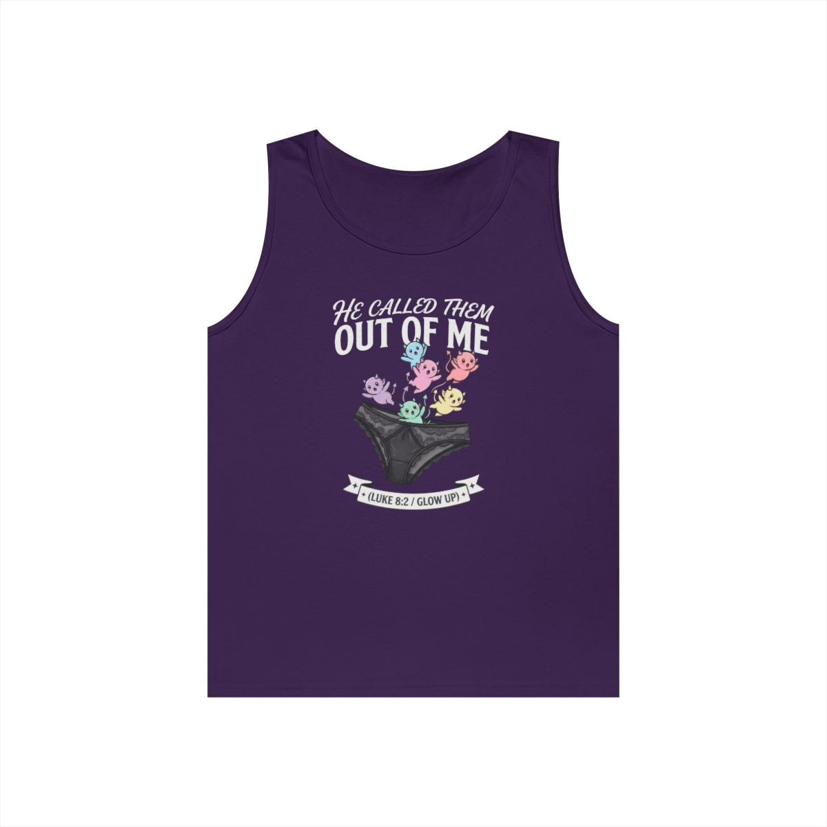 Color: Purple | Good Book Series He Called Them Out Of Me Tank Top