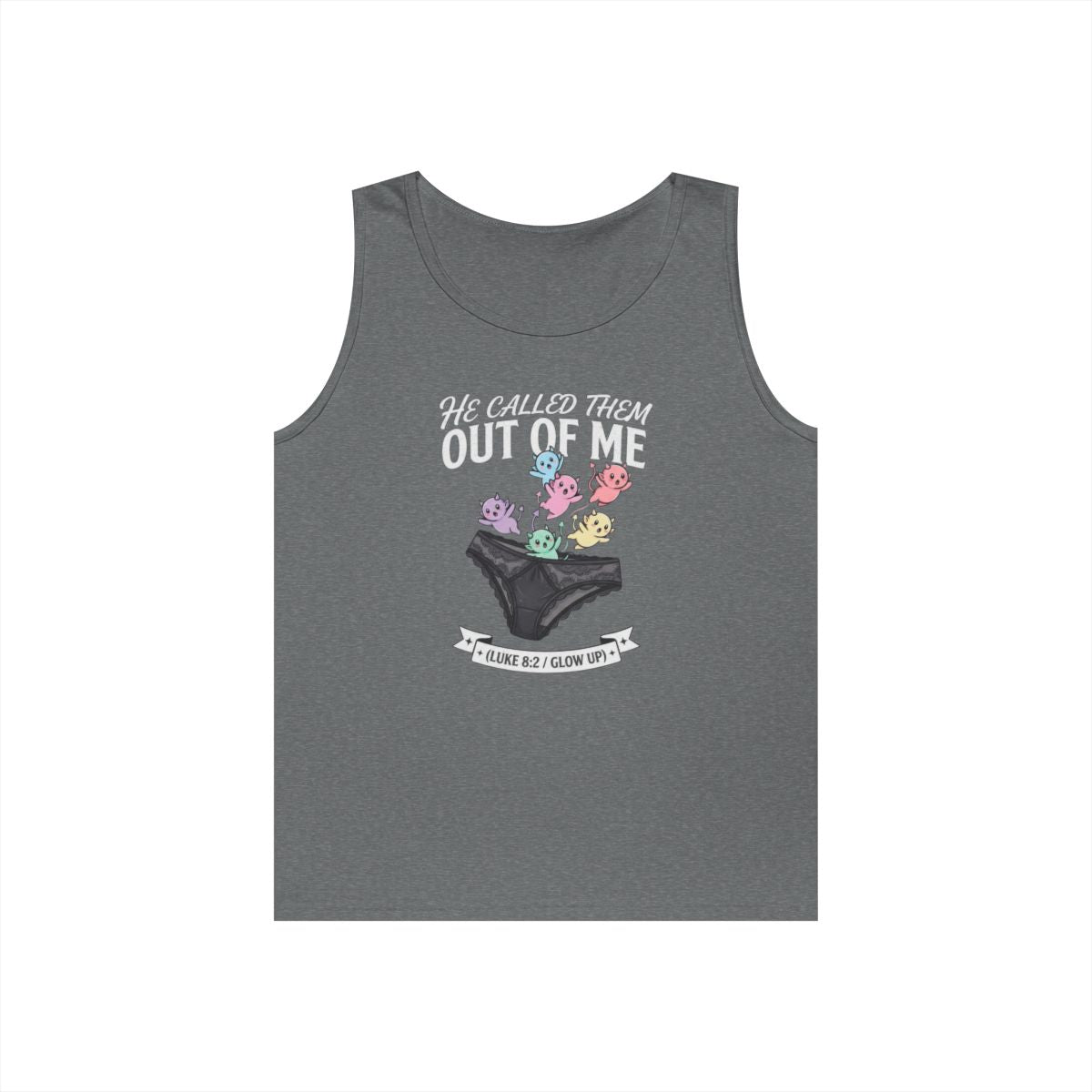 Color: Graphite Heather | Good Book Series He Called Them Out Of Me Tank Top