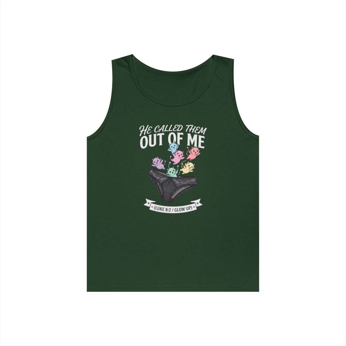 Color: Forest Green | Good Book Series He Called Them Out Of Me Tank Top