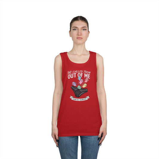 Color: Red | Good Book Series He Called Them Out Of Me Tank Top